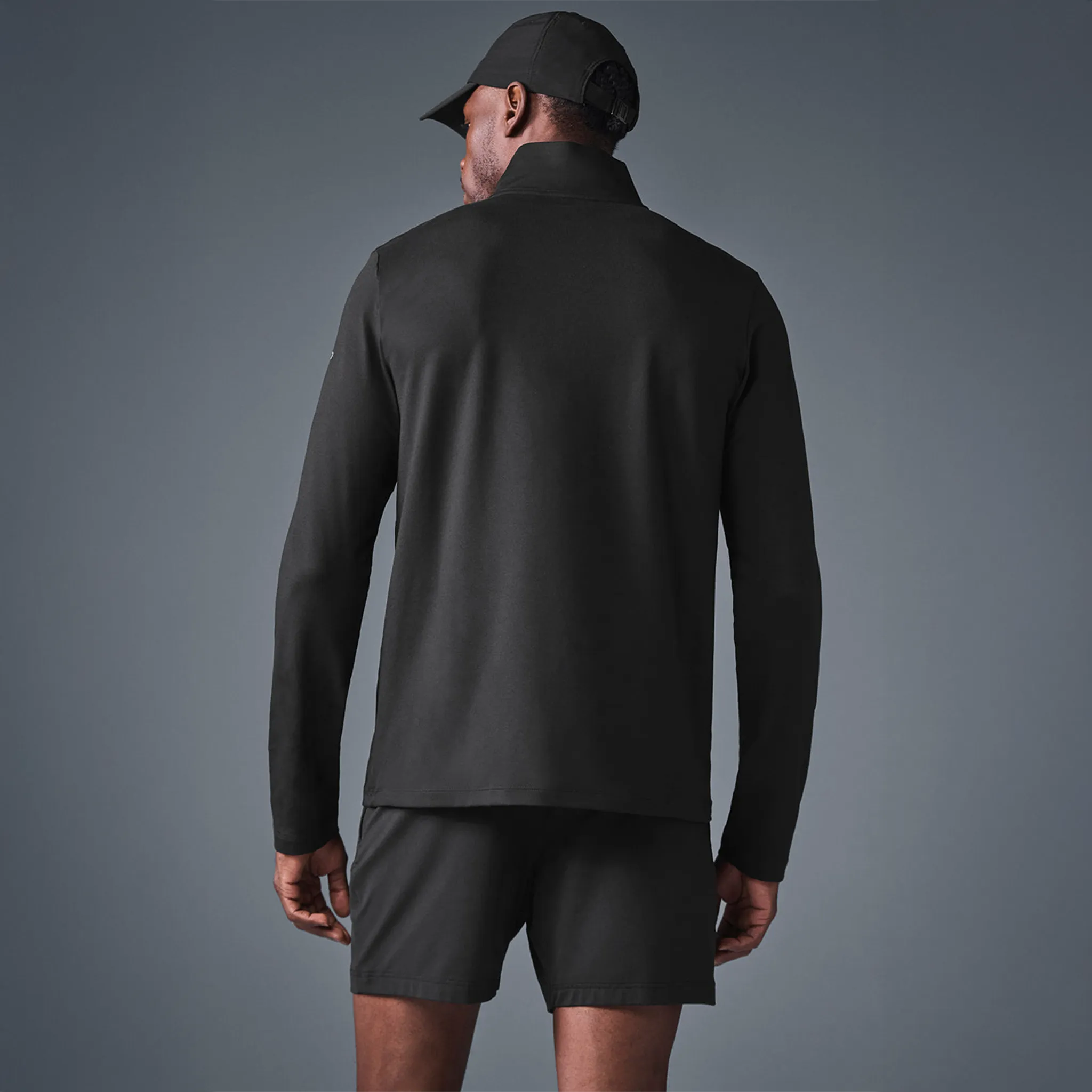 Back View of Alo Yoga Conquer Reform L/S 1/4 Zip